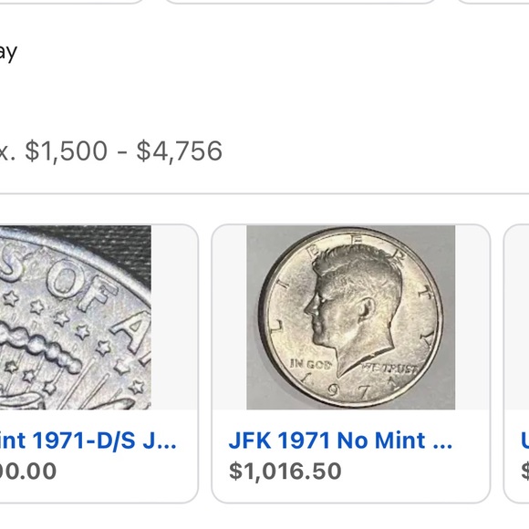 Very Rare 1971 JFK Half Dollar Error Piece Coin Error Coin Collector P. - Picture 8 of 11